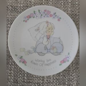 1989 Precious Moments Wishing You Roads Of Happiness Collectors Small Plate